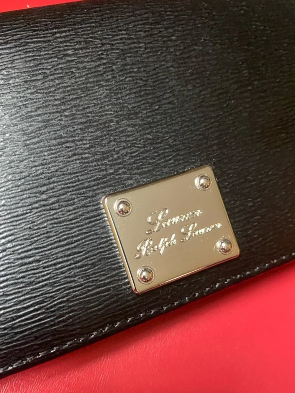Lauren by Ralph Lauren, Black Embossed Leather Wallet